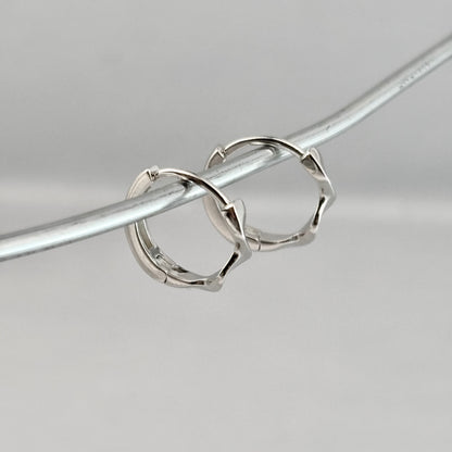 S925 Sterling Silver Twisted Earrings in Plain Silver