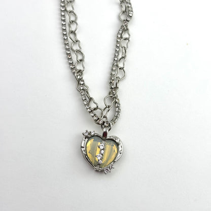 Little Heart Cute Glitter Necklace