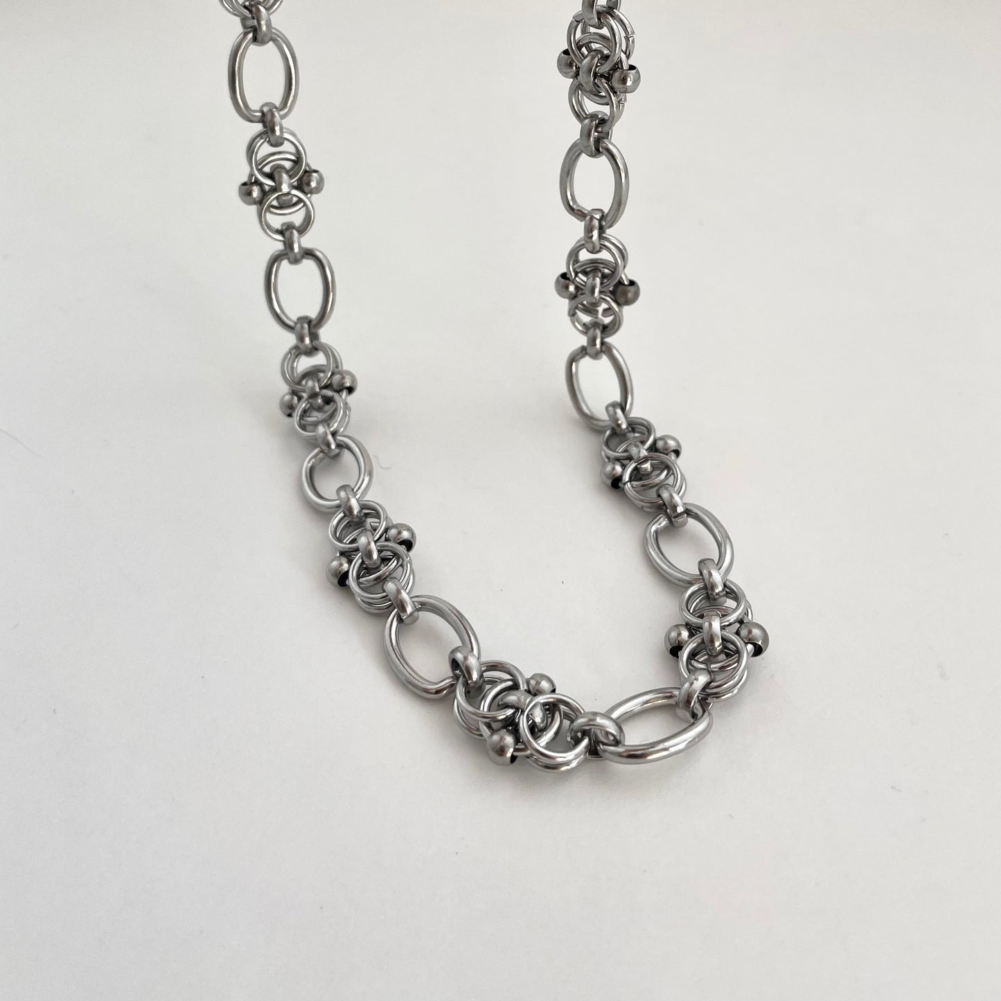 Titanium Steel Geometric Mosaic Necklace