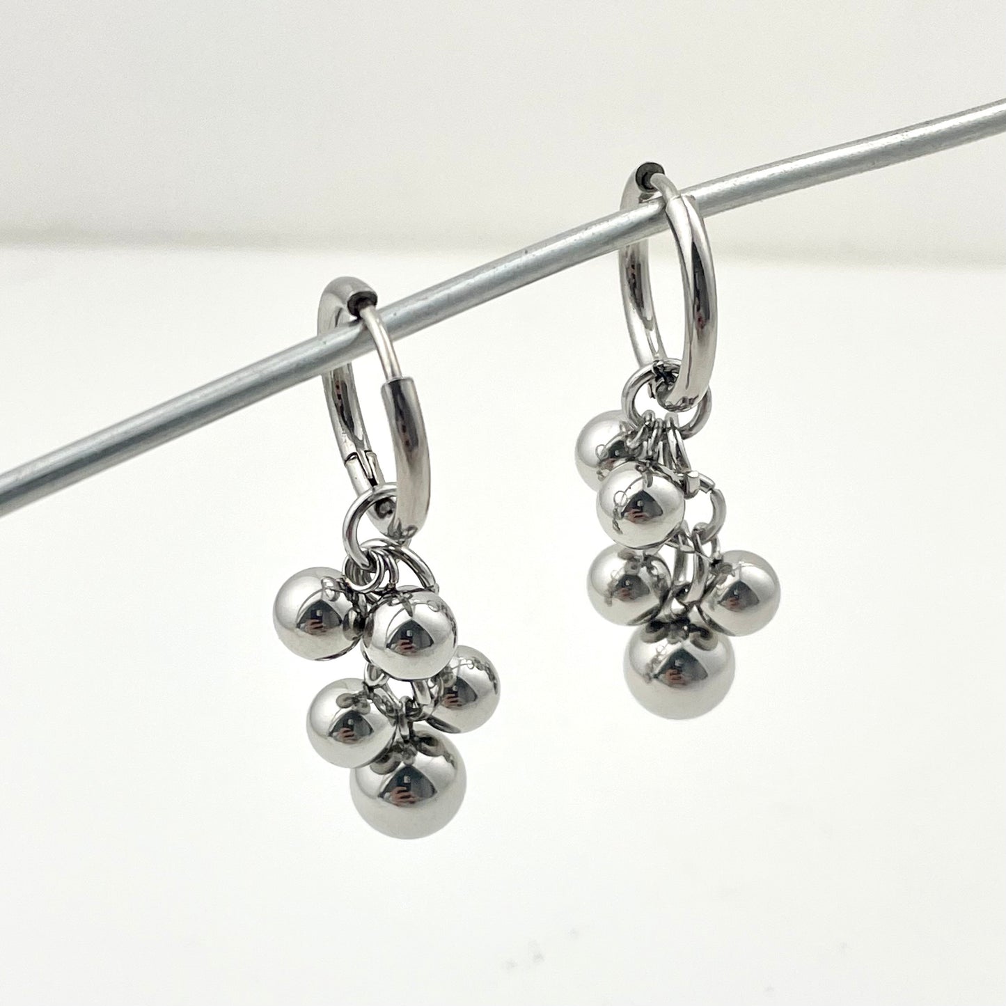 Titanium Waterproof Earring Round Ball Grape Earrings