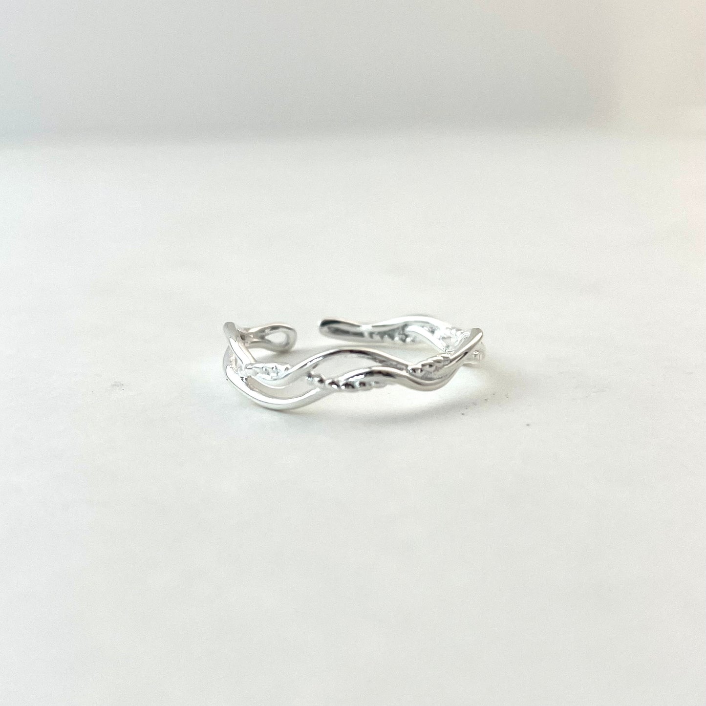 S925 Sterling Silver Multi-Layer Twisted Ring