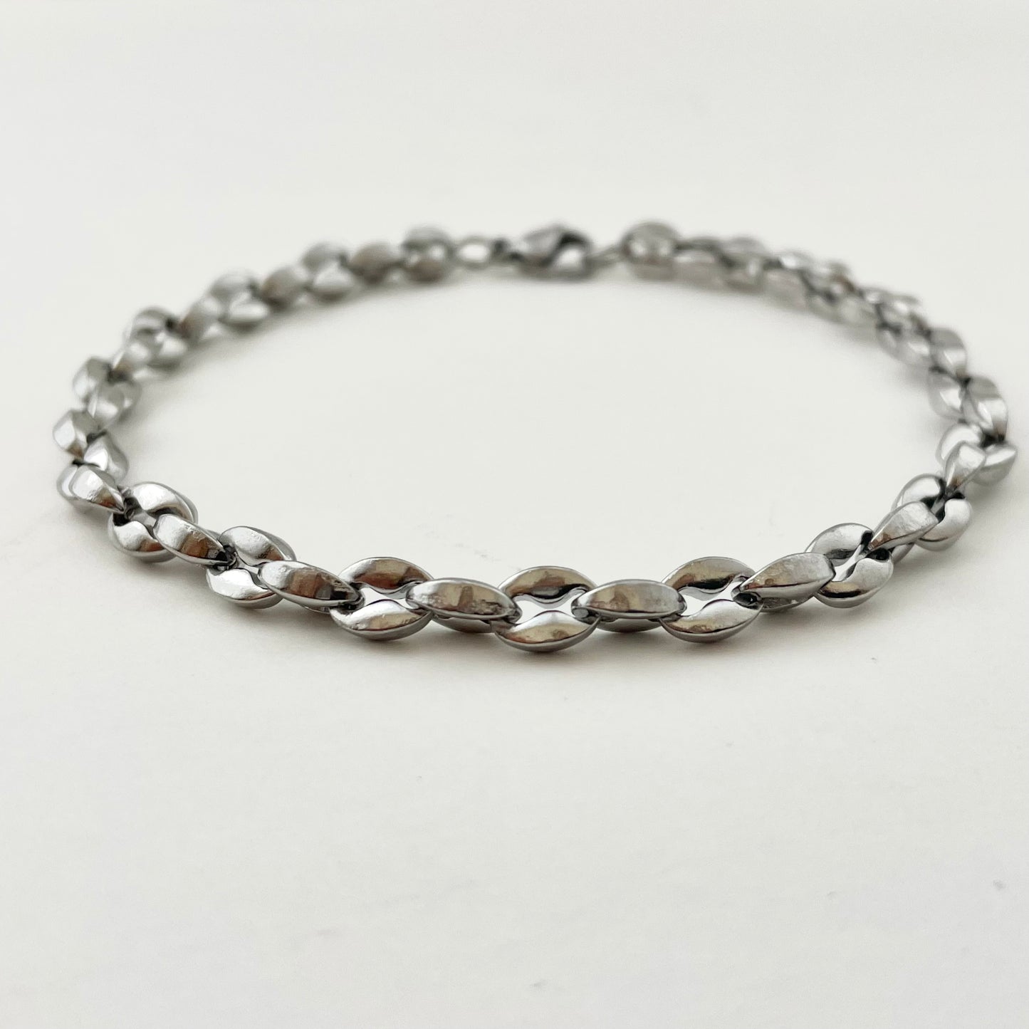 Titanium-Steel Waterproof Coffee Bean-Design Bracelet