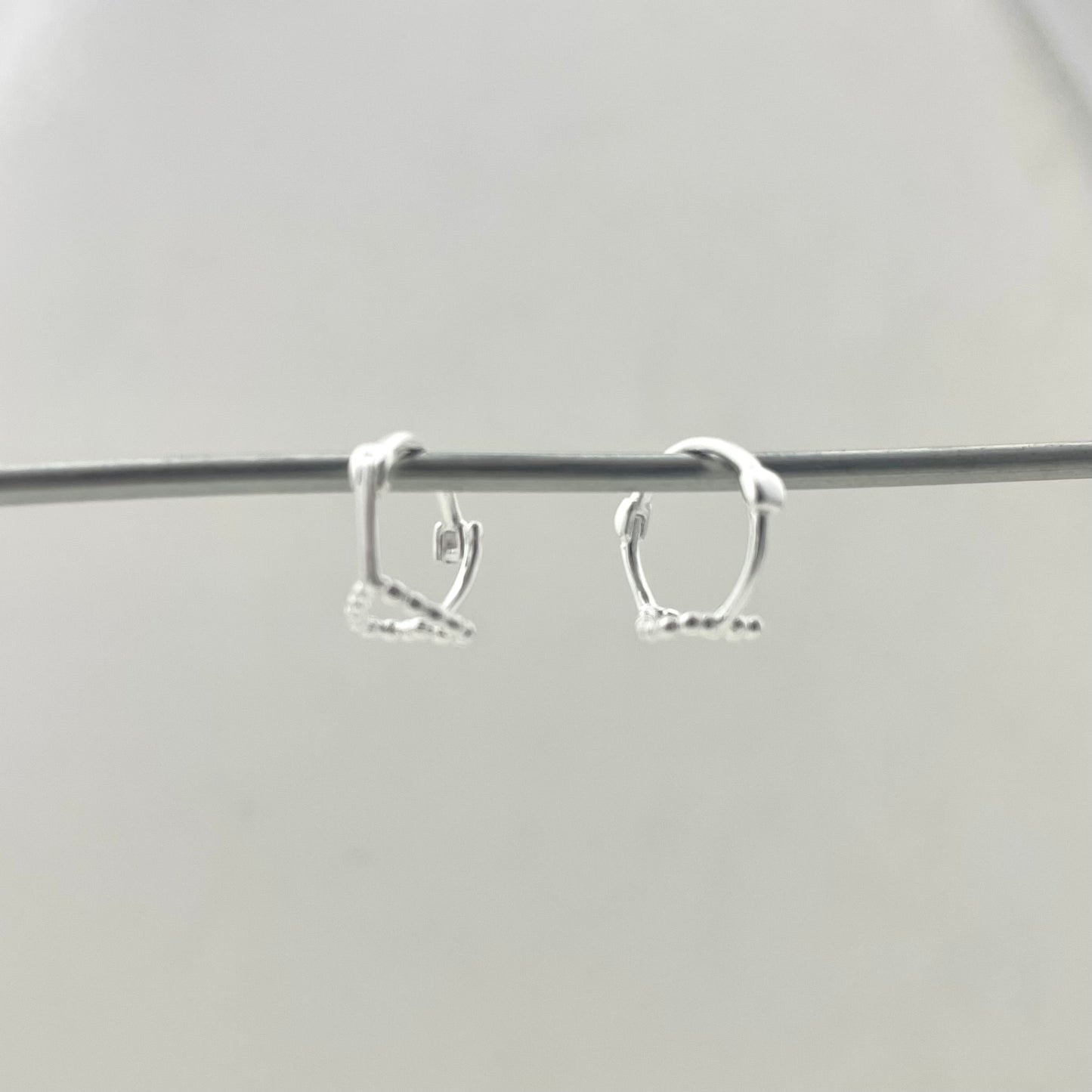 S925 Openwork Heart Earrings