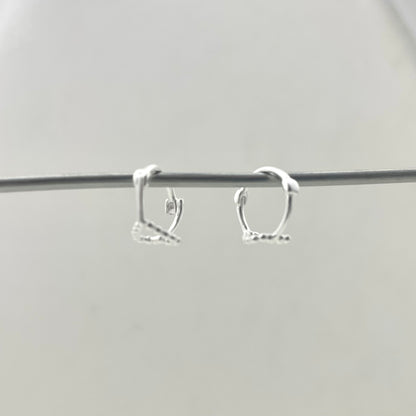 S925 Openwork Heart Earrings