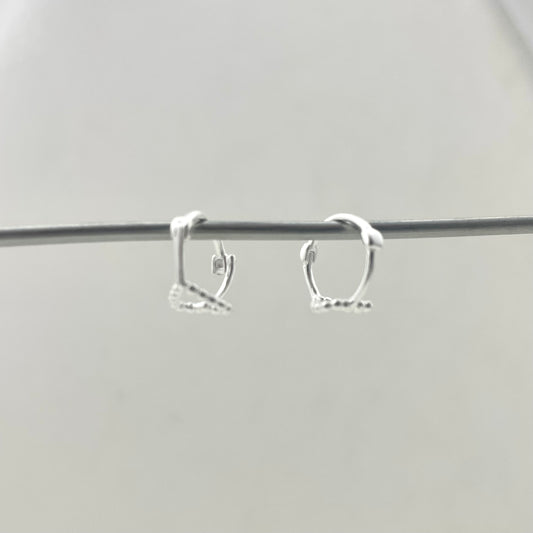 S925 Openwork Heart Earrings