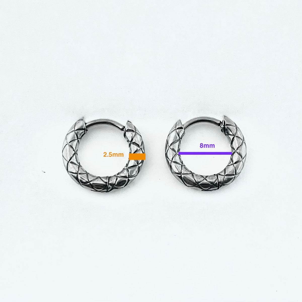 Titanium-Steel Waterproof Minimalist Cross-Pattern Earrings