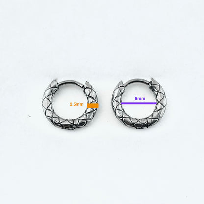 Titanium-Steel Waterproof Minimalist Cross-Pattern Earrings