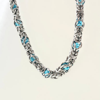 Titanium Steel Waterproof Stone-Inlaid Necklace