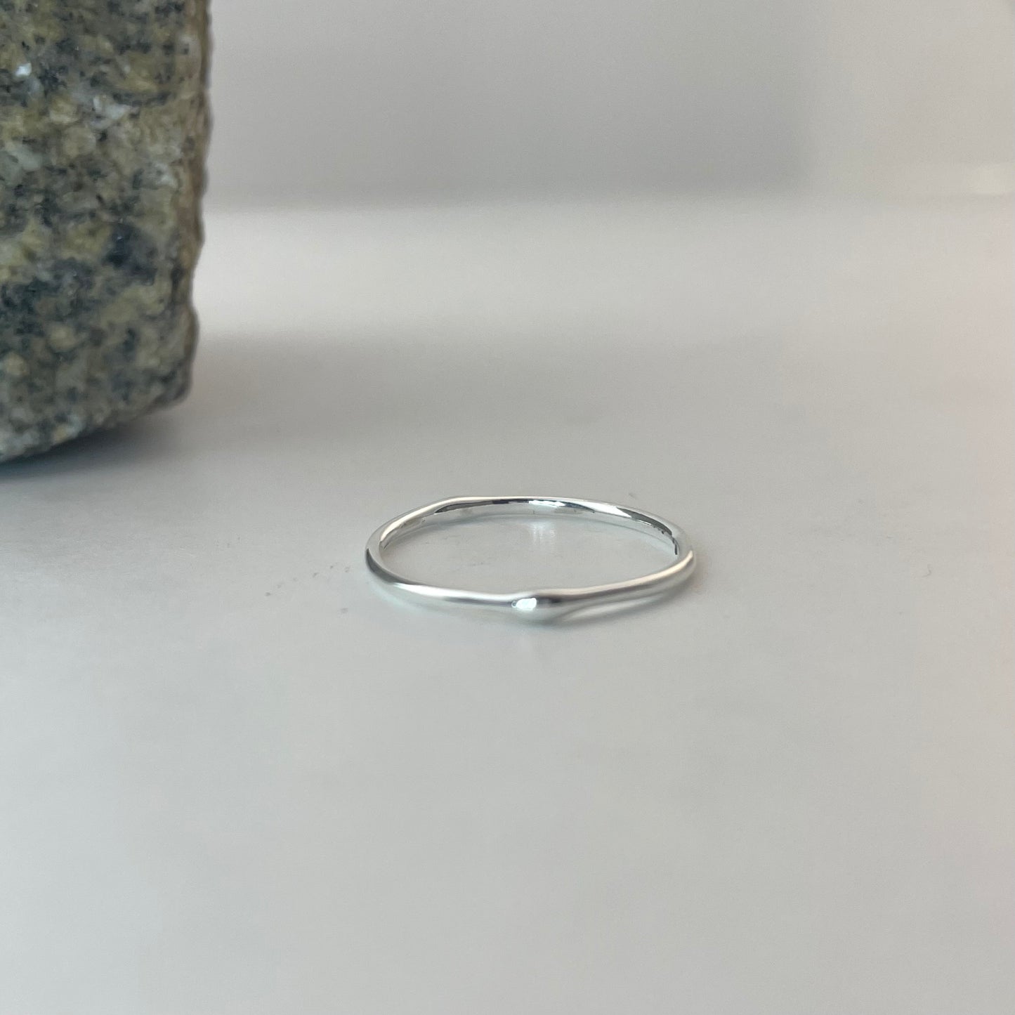 S925 Sterling Silver Liquid Flow Design Ring