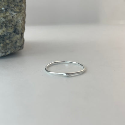 S925 Sterling Silver Liquid Flow Design Ring