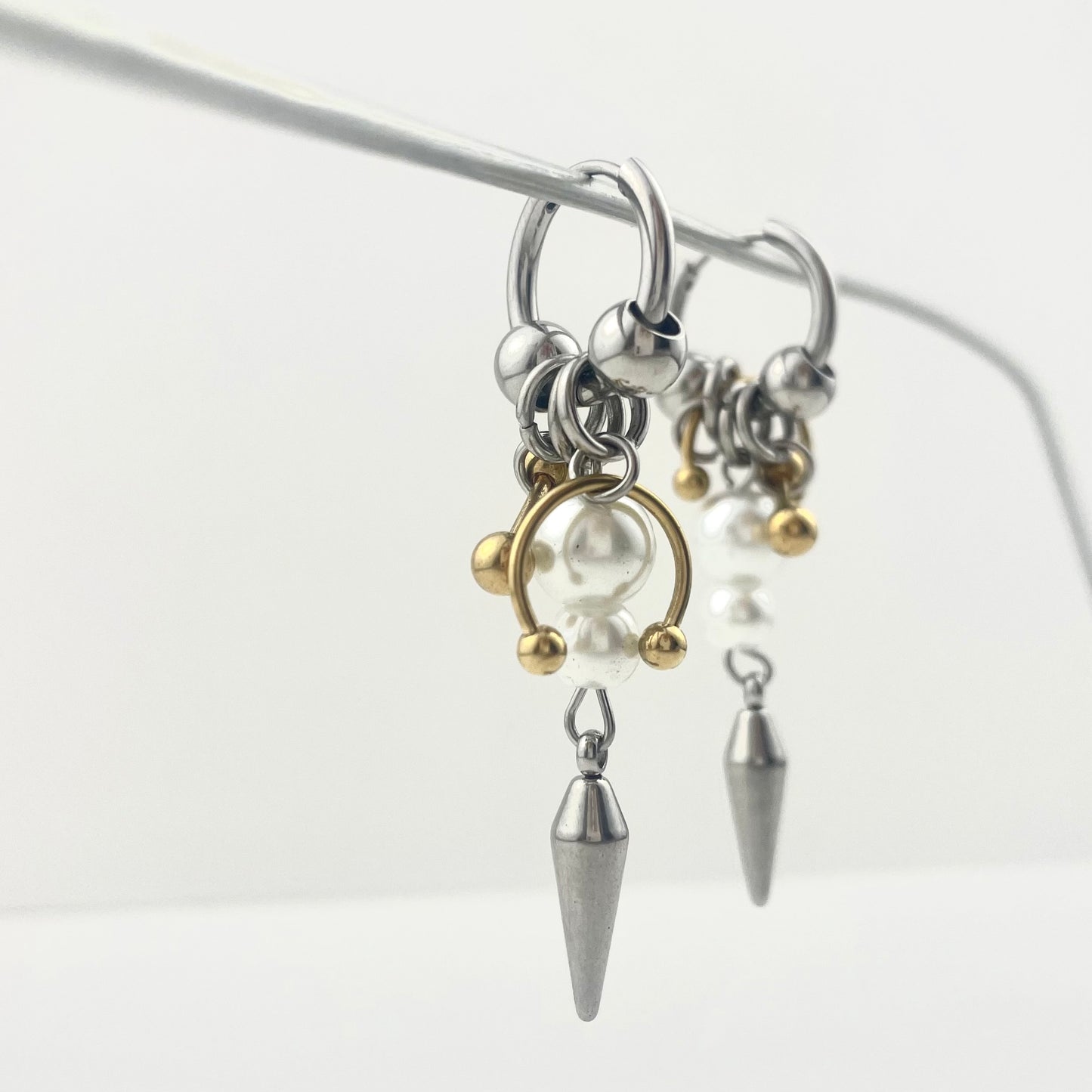 Titanium Waterproof Pearl Earring Stud Pendant