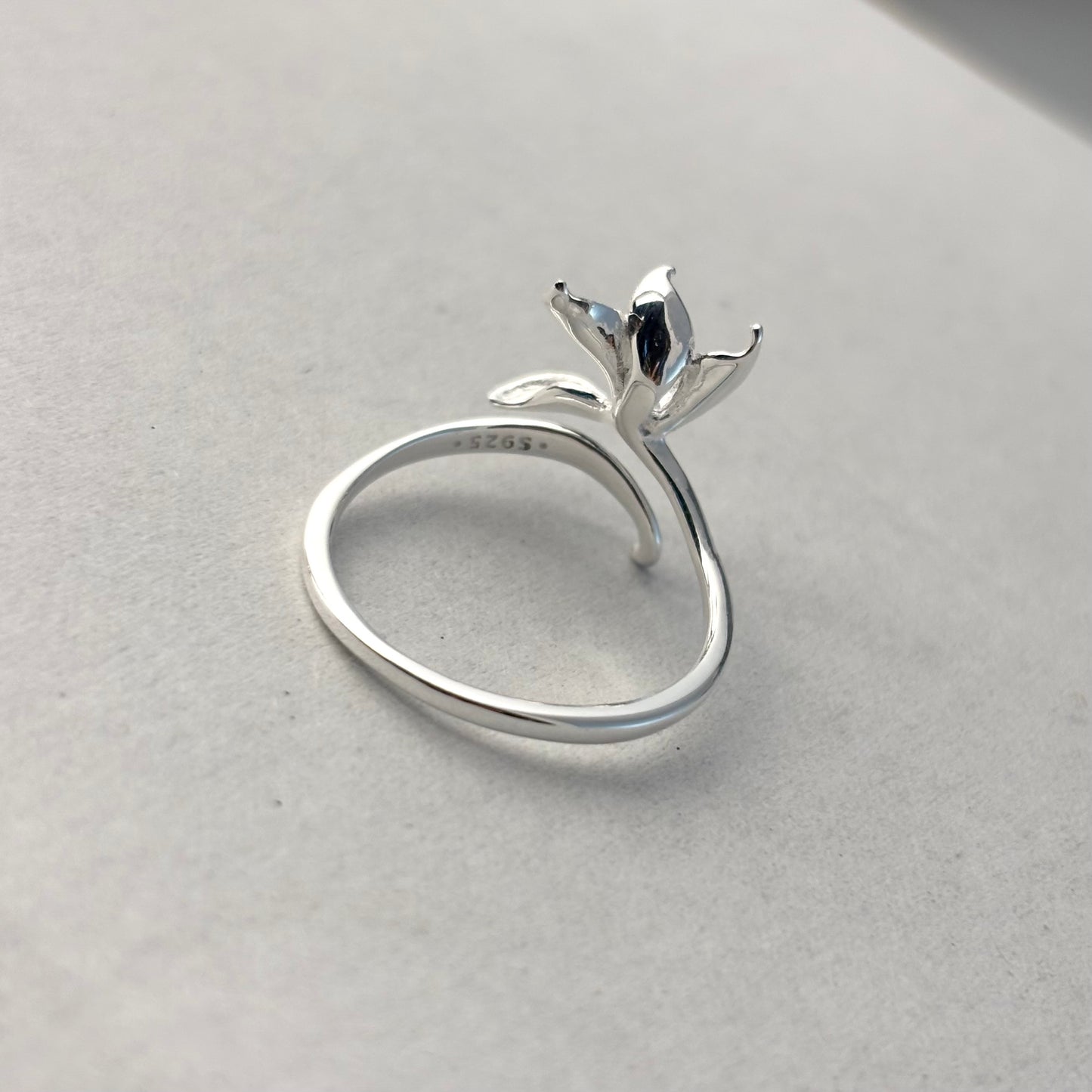 S925 Sterling Silver Flower Ring