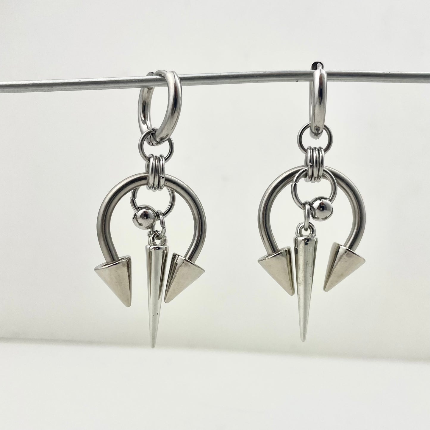 Titanium Waterproof Earring Pointed, Two-Way Clip-On Earrings
