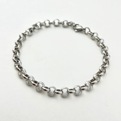 Titanium-Steel Waterproof Round Pearl Patchwork Bracelet