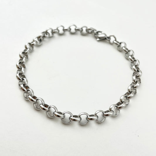 Titanium-Steel Waterproof Round Pearl Patchwork Bracelet
