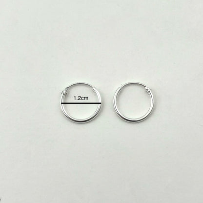 S925 Sterling Silver Hollow Tube Earrings