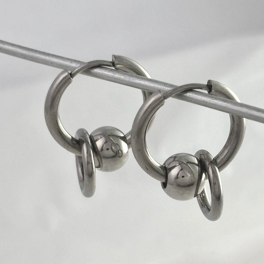 Titanium Steel Hoop Earrings