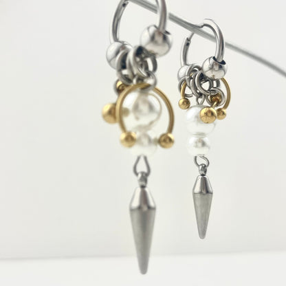 Titanium Waterproof Pearl Earring Stud Pendant