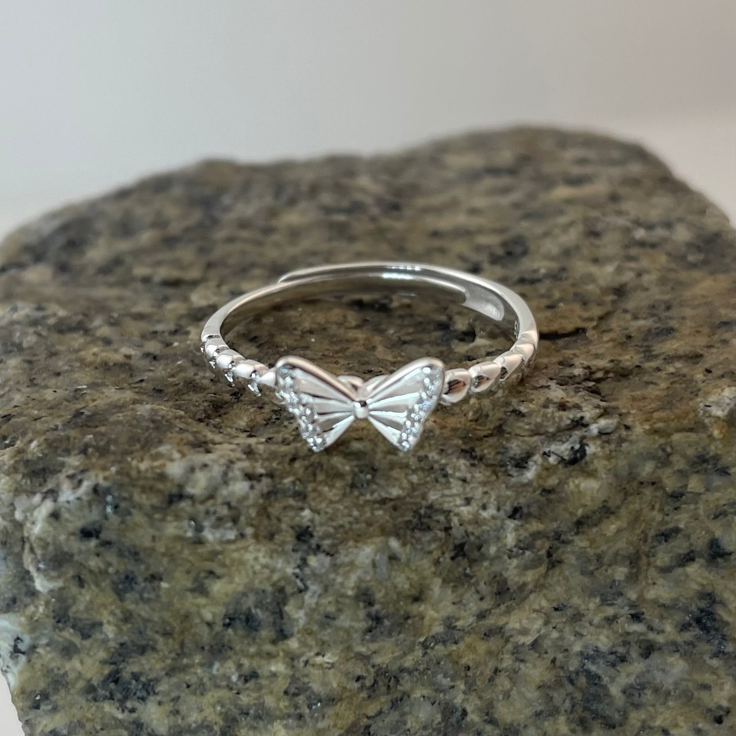 S925 Sterling Silver Butterfly Open Ring