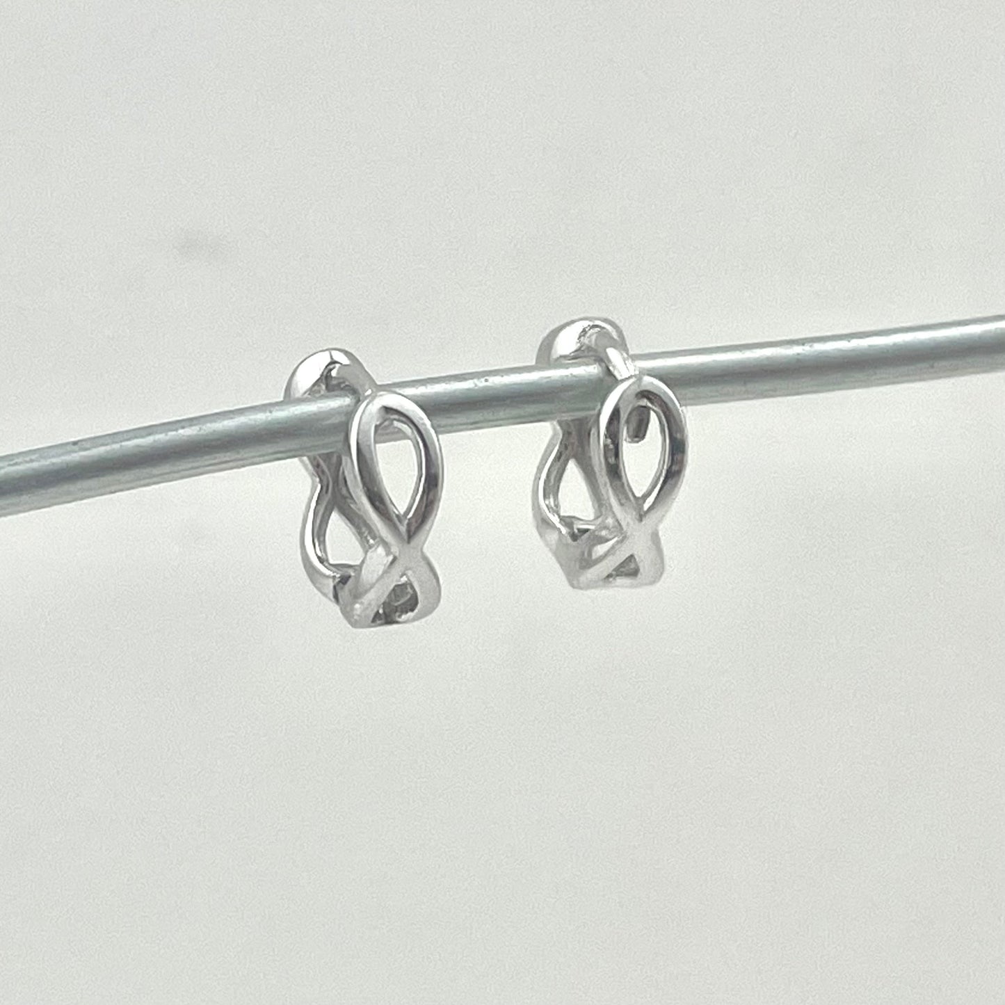 S925 Sterling Silver Geometric Cross Earrings