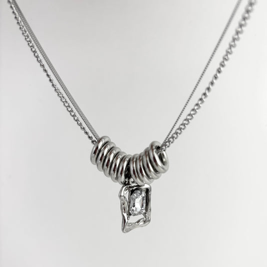 Double Layered Snake Bone Necklace