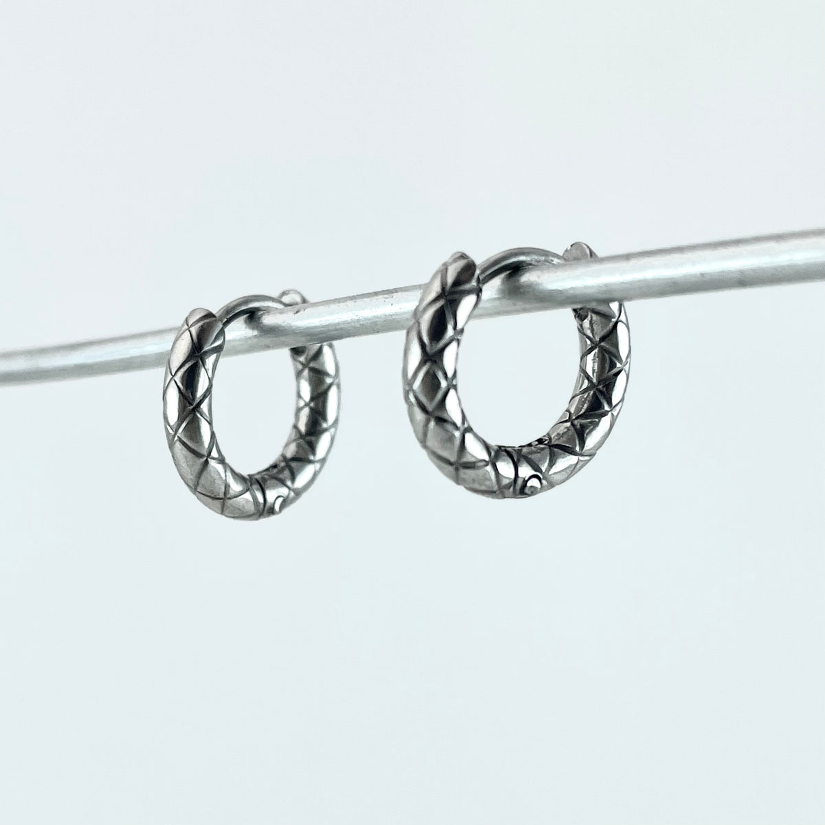 Titanium-Steel Waterproof Minimalist Cross-Pattern Earrings