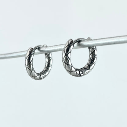 Titanium-Steel Waterproof Minimalist Cross-Pattern Earrings