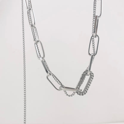 Double-Layer Necklace with Round Charms and Tassels
