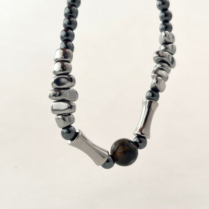 Tiger Eye Crushed Stone Design Bracelet