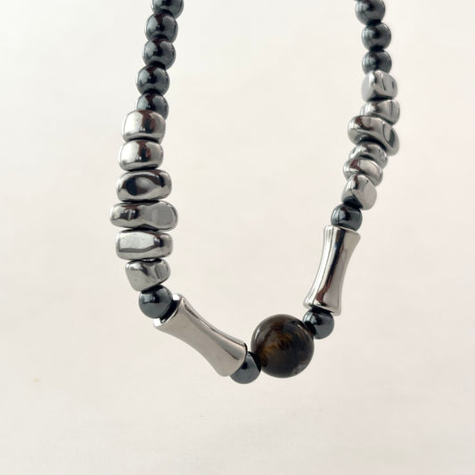 Tiger Eye Crushed Stone Design Bracelet