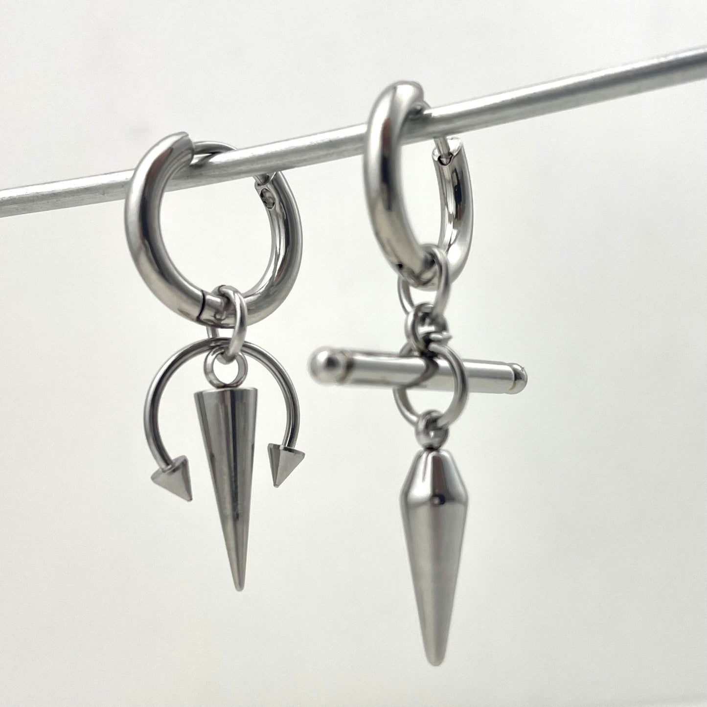Titanium Waterproof Earring Pointed Cross Stud Earrings