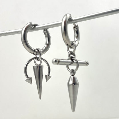 Titanium Waterproof Earring Pointed Cross Stud Earrings