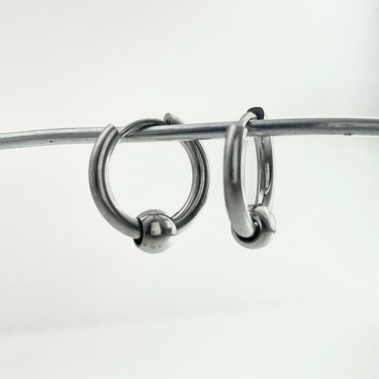 Classic Bead Hoop Earrings