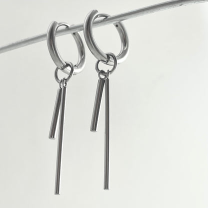 Titanium Steel Pendant Earrings