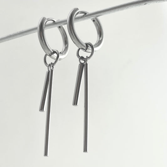 Titanium Steel Pendant Earrings