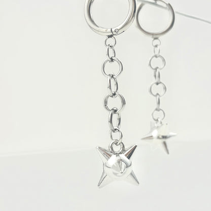 Titanium Waterproof Earrings, Alloy Spiked Stud Pendant