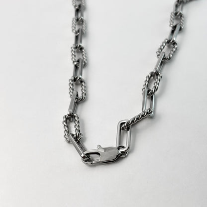 Titanium Steel Spliced Chunky Chain Necklace