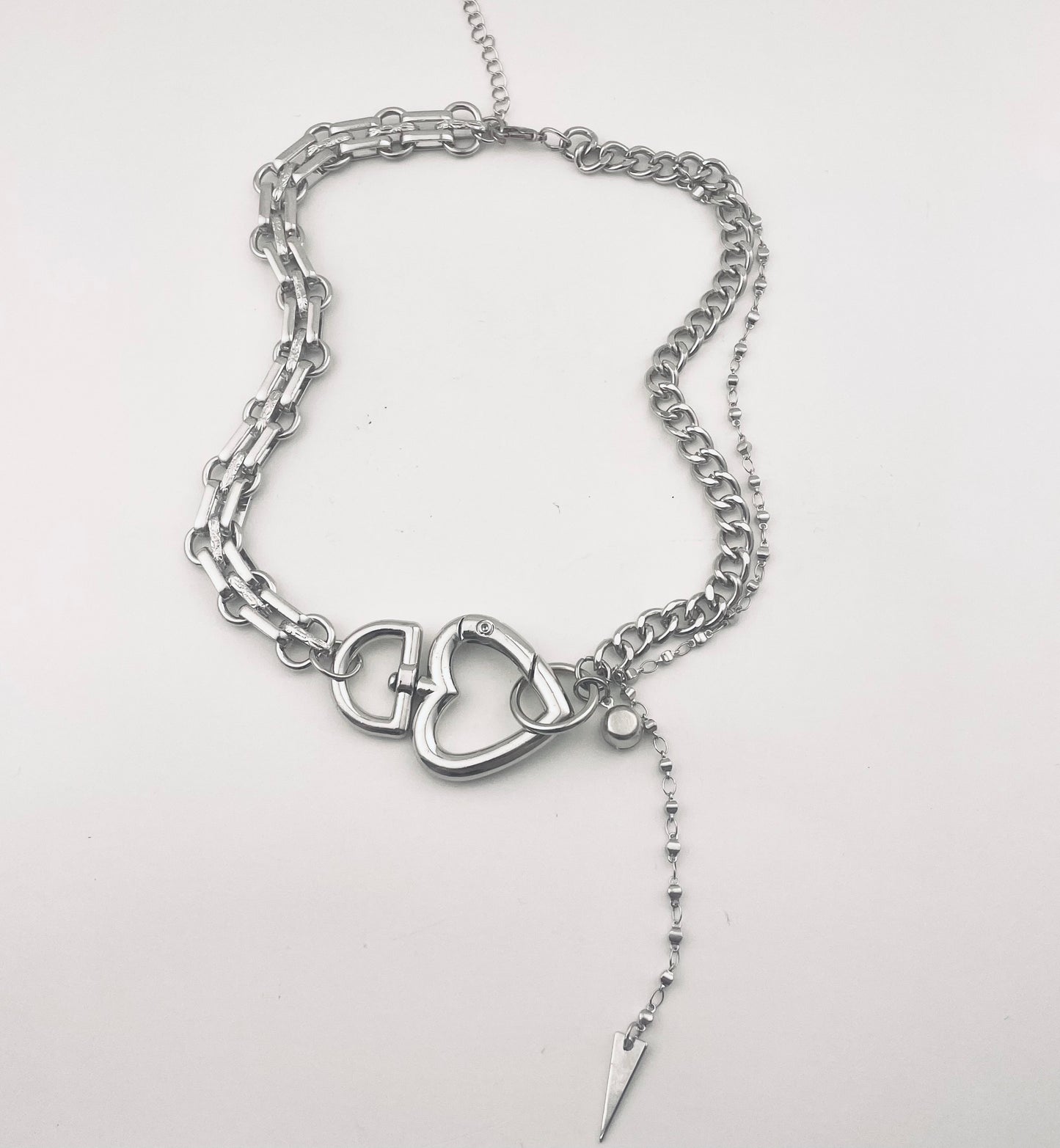 Assorted Heart-Shaped Fringe Necklace