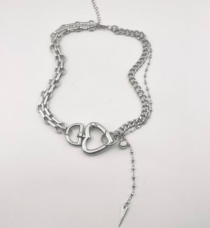 Assorted Heart-Shaped Fringe Necklace