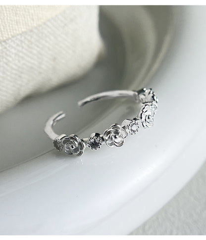 S925 Rose Thin Sleek Ring