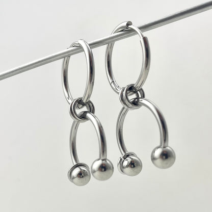 Horseshoe Clamp Spliced Earrings