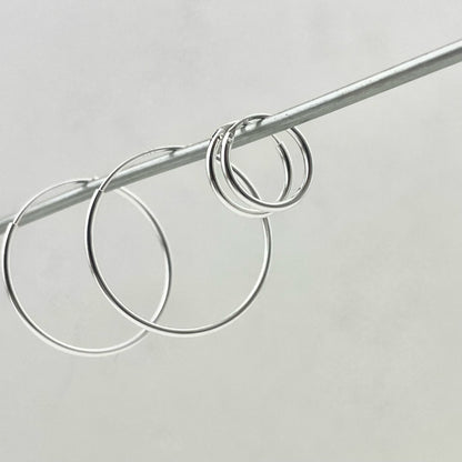 S925 Sterling Silver Hollow Tube Earrings