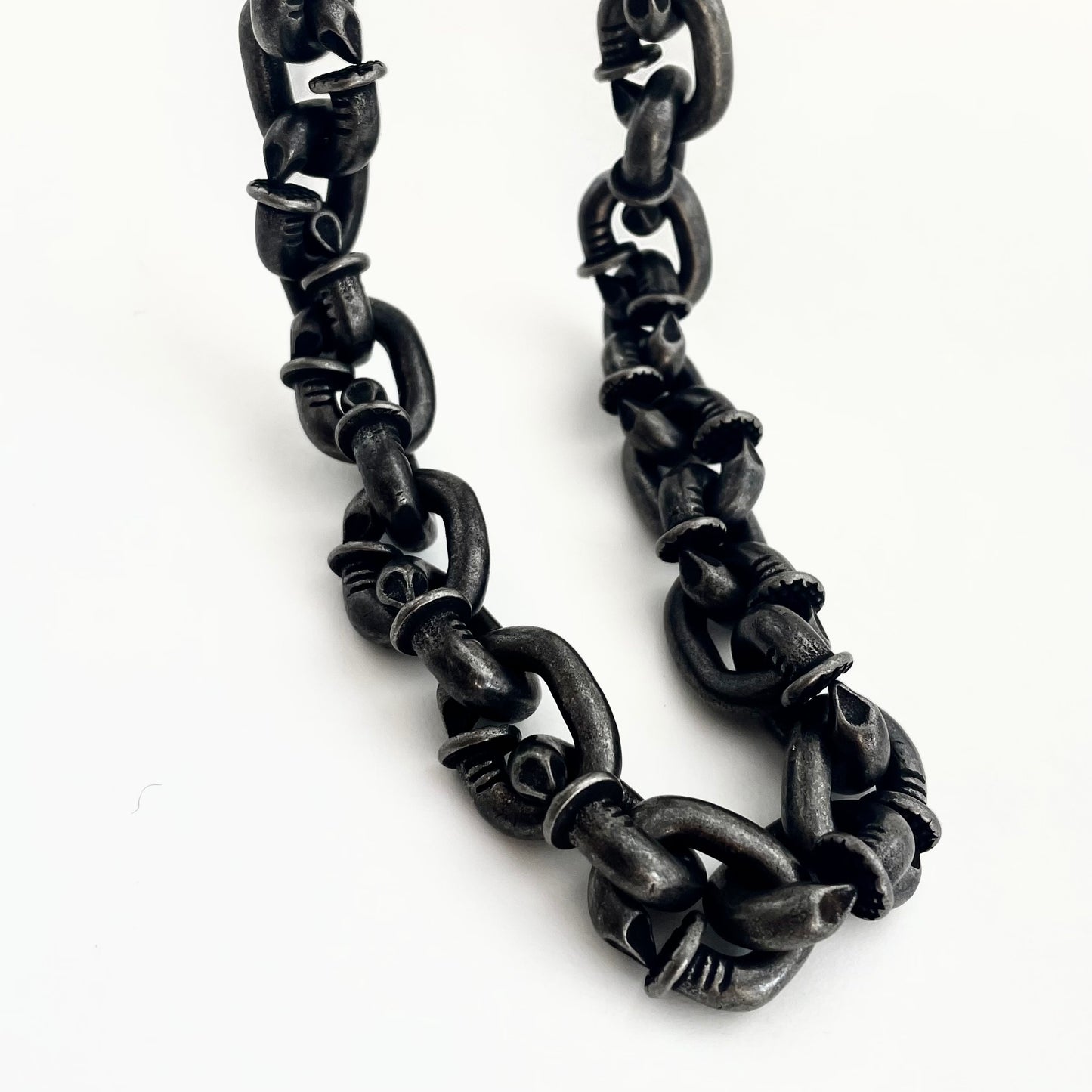 Titanium Steel Vintage Rivet Patchwork Necklace