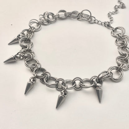 Circle Rivet Chain Necklace