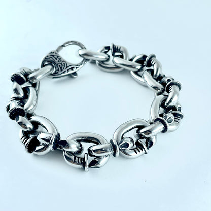 Titanium-Steel Waterproof Chunk Nail Bracelet