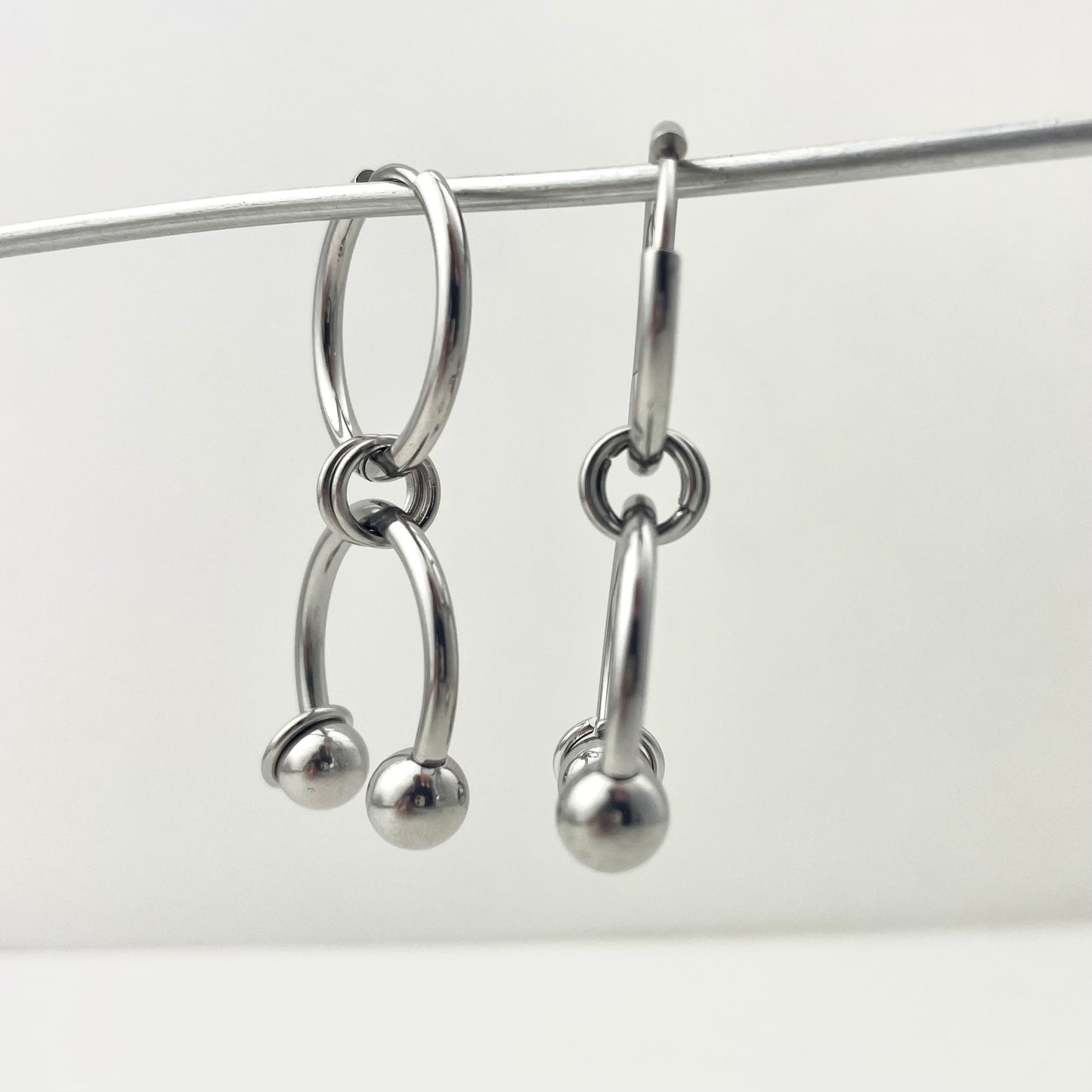 Horseshoe Clamp Spliced Earrings
