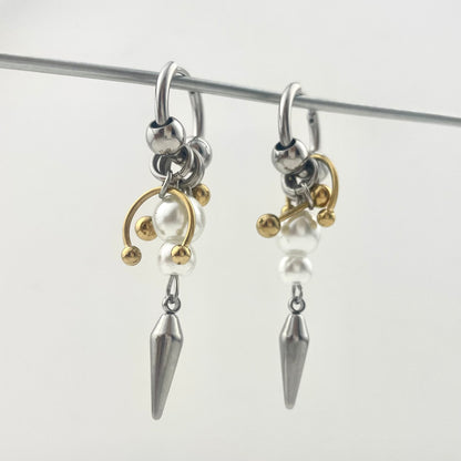 Titanium Waterproof Pearl Earring Stud Pendant