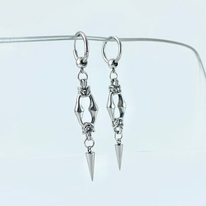 Titanium-Steel Waterproof Interlocking Pendant Earrings