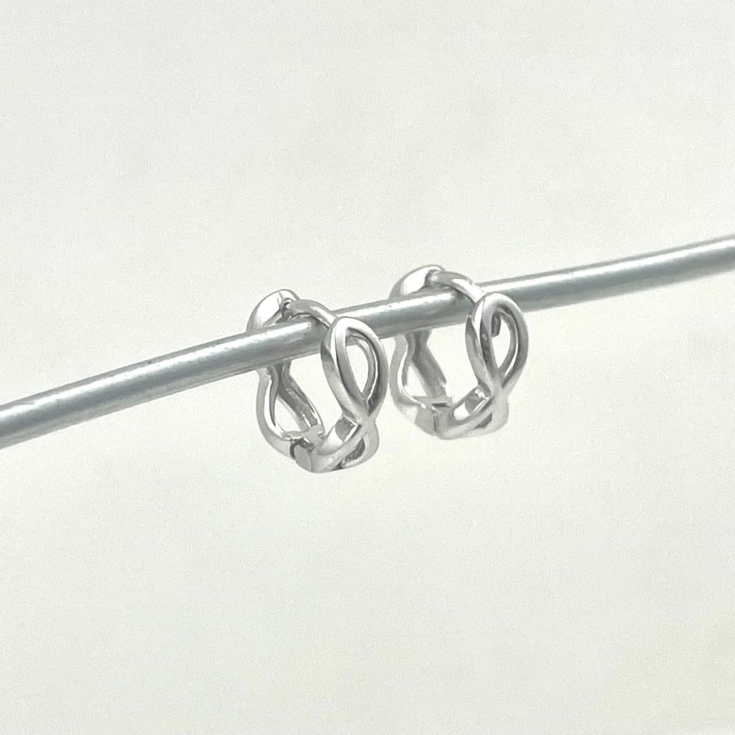 S925 Sterling Silver Geometric Cross Earrings