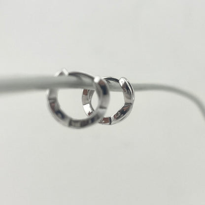 S925 Sterling Silver Geometric Cross Earrings